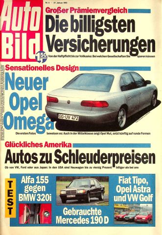 Deckblatt Auto Bild (05/1992)